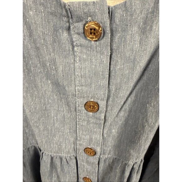 Patagonia Women's Garden Island Dresse Whole Weave Still Blue Pockets Size XL - Picture 3 of 6